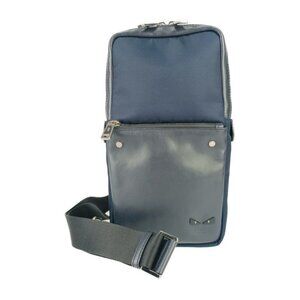 Fendi Body Bag Bugs One Shoulder Bag 7 D Navy Black Silver Hardware